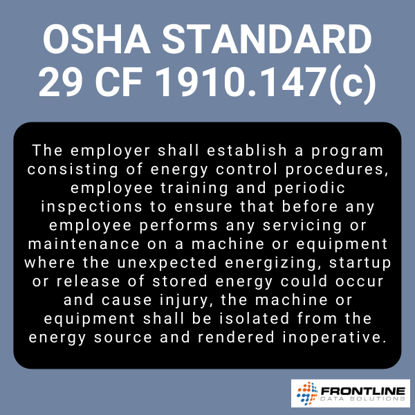 OSHA standard 29 CF 1910.147c