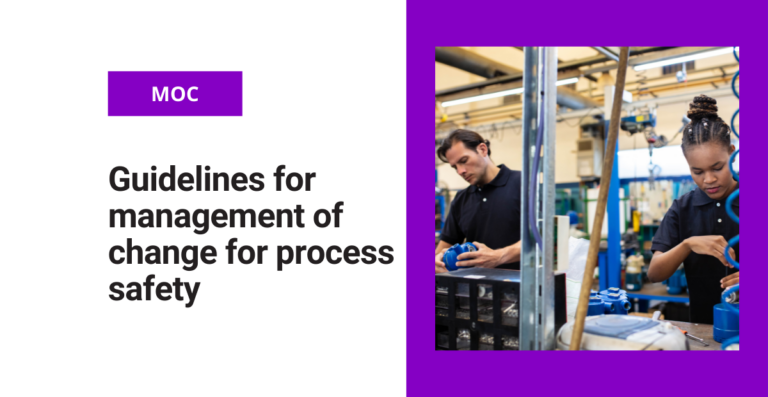 Guidelines for management of change for process safety