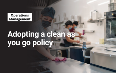 Adopting a clean as you go policy
