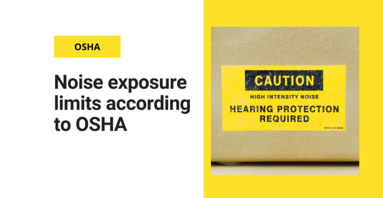 Noise exposure limits according to OSHA