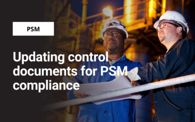 Updating control documents for PSM compliance