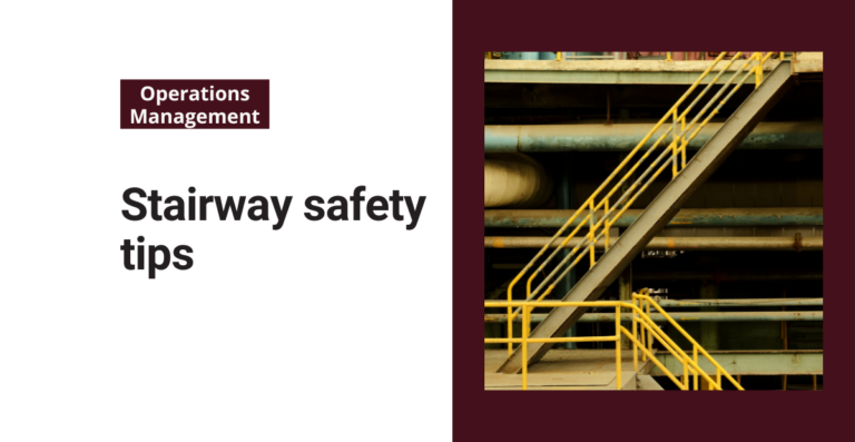 Stairway safety tips and hazard reporting