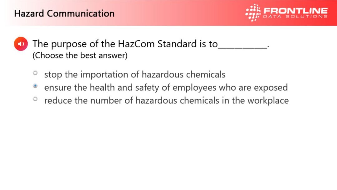 Hazard Communication Training Course Frontline Lms