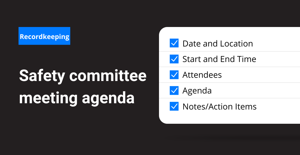 Safety Committee Meeting Agenda Template Frontline Resources