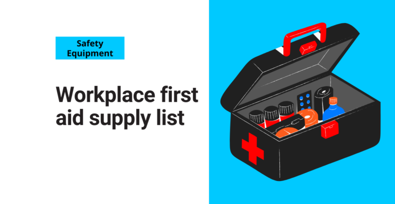 Workplace first aid supply list 