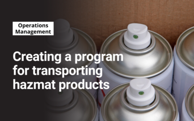 Creating a program for transporting hazmat products