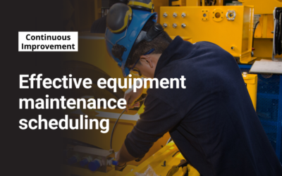 Effective equipment maintenance scheduling