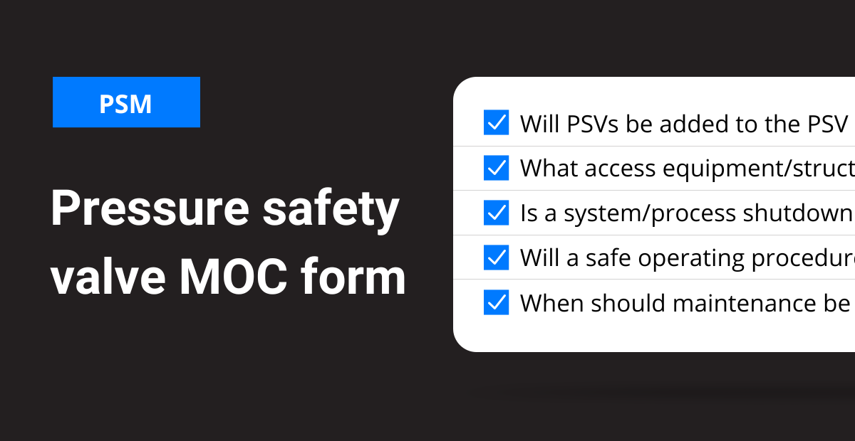 Pressure safety valve moc form frontline data solutions