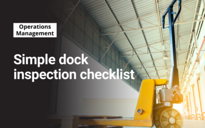 Simple dock inspection checklist