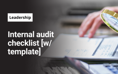 Internal audit checklist [w/ template]