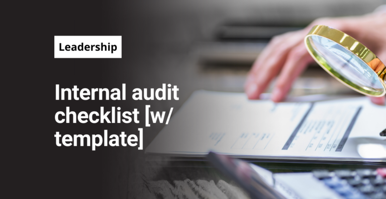 Internal audit checklist [w/ template]