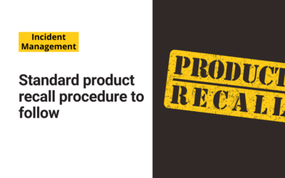 Standard product recall procedure to follow