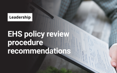 EHS policy review procedure recommendations
