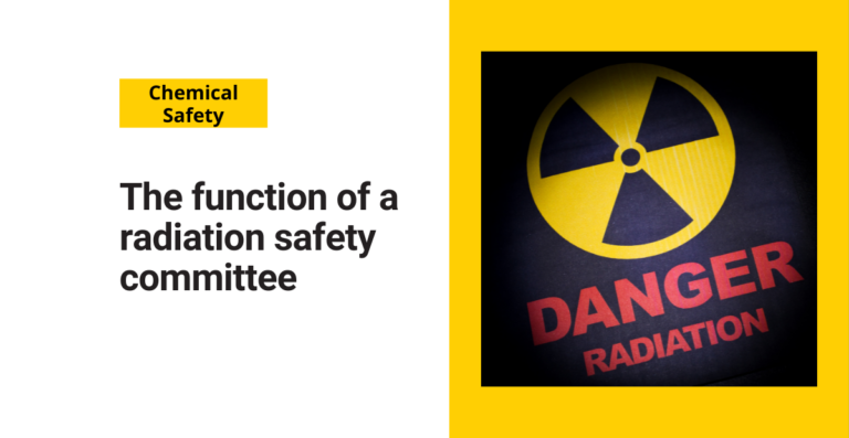 The function of a radiation safety committee