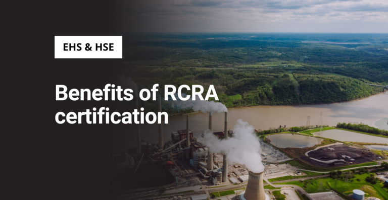 Benefits of RCRA certification