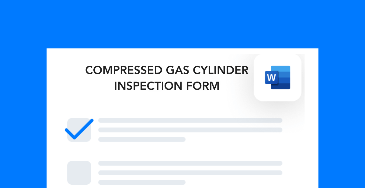 Compressed Gas Cylinder Inspection Form