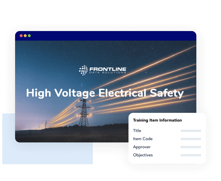 training information and course library on the frontline dashboard