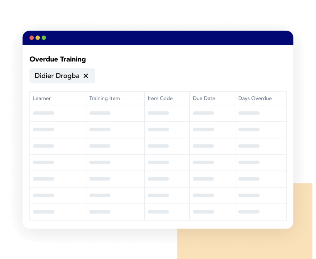 viewing overdue training in the safety training software