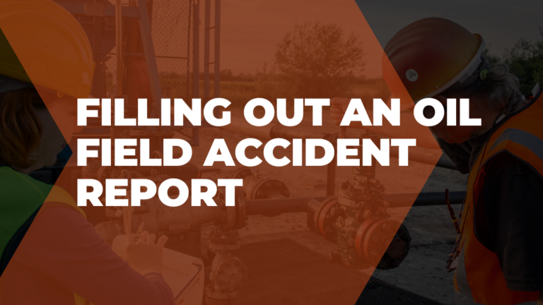 Filling out an oil field accident report with Frontline EHS mobile app