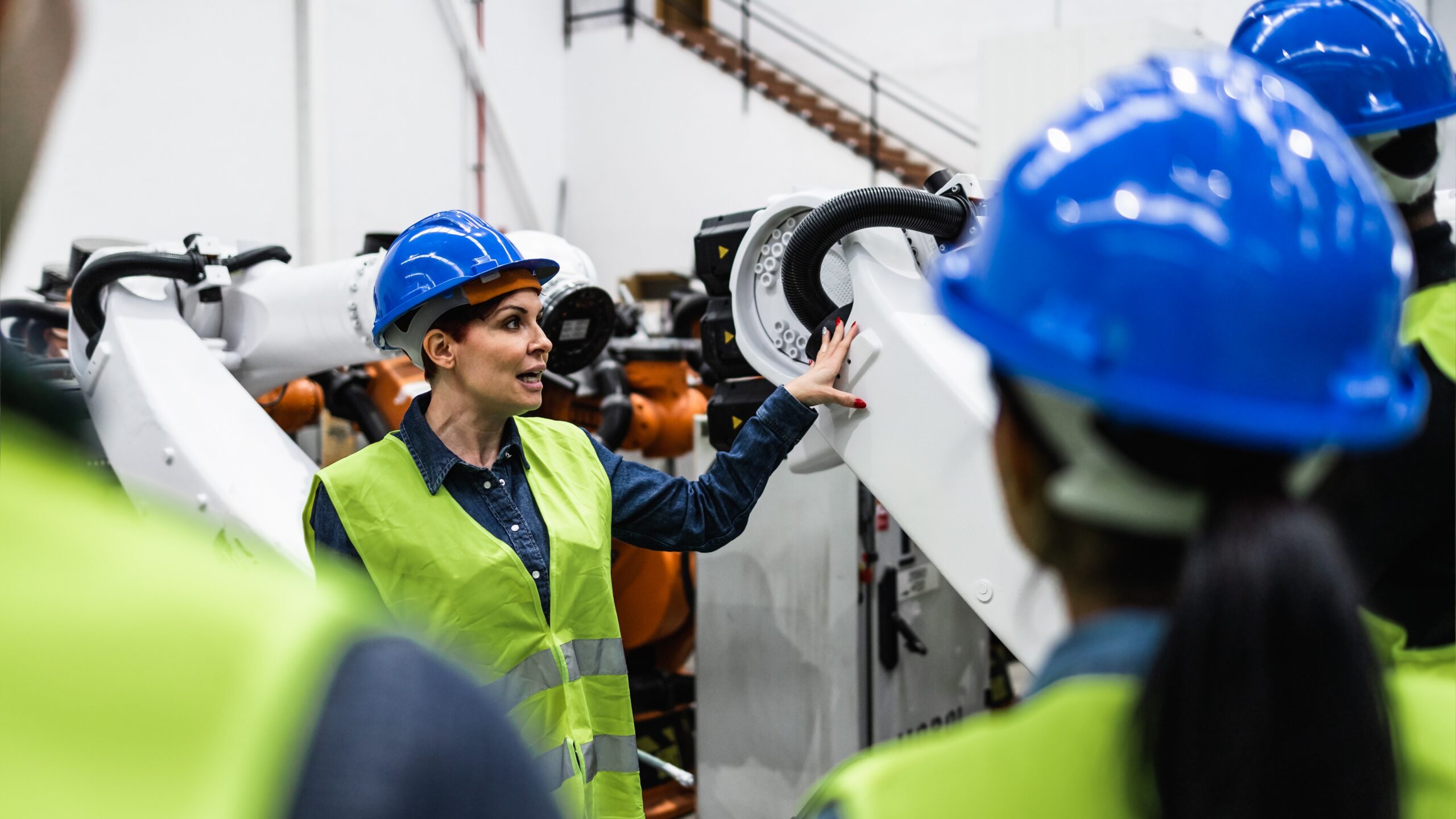 Instructor following a training audit checklist to conduct a class