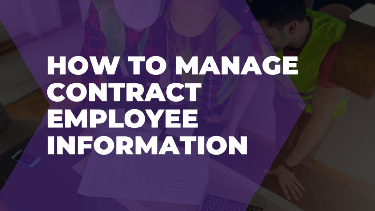 Managing contract employee information with Frontline CSM