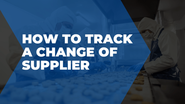 How to track a change of supplier with Frontline MOC