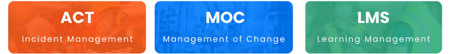 Frontline EHS Software ACT MOC LMS logos across
