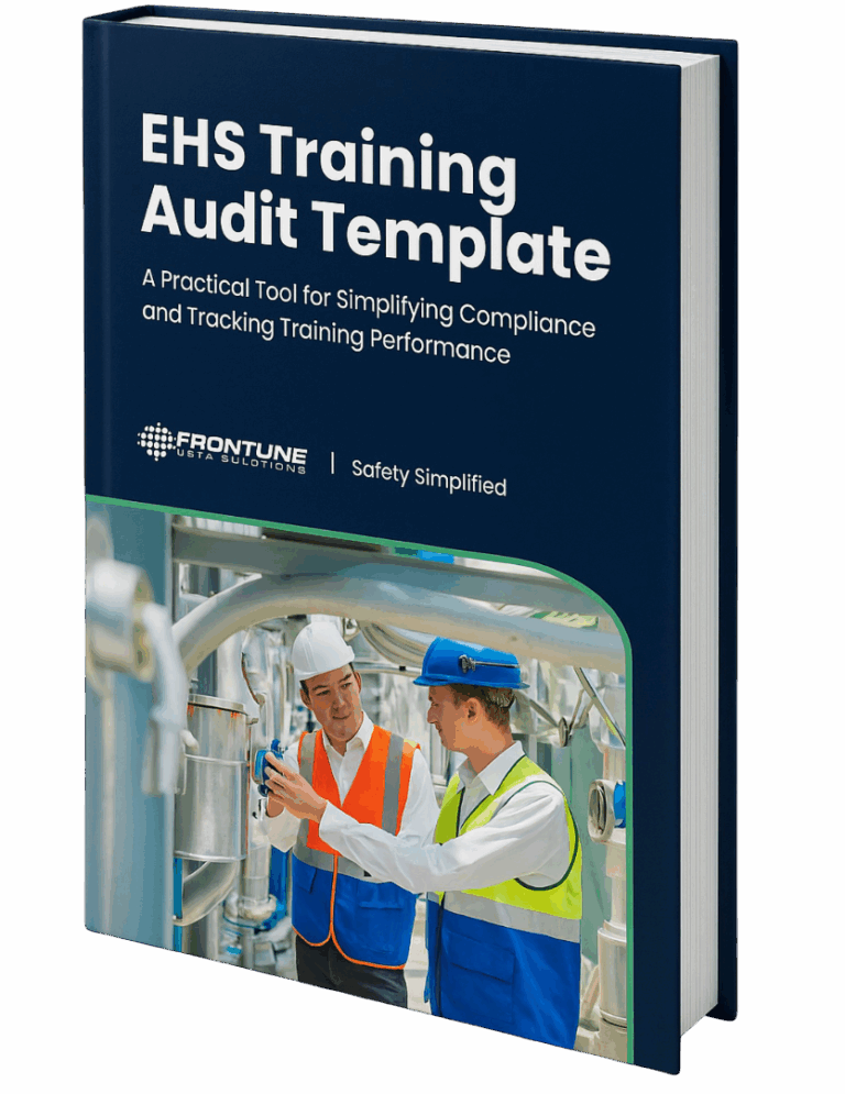 The EHS training audit template from Frontline Data Solutions