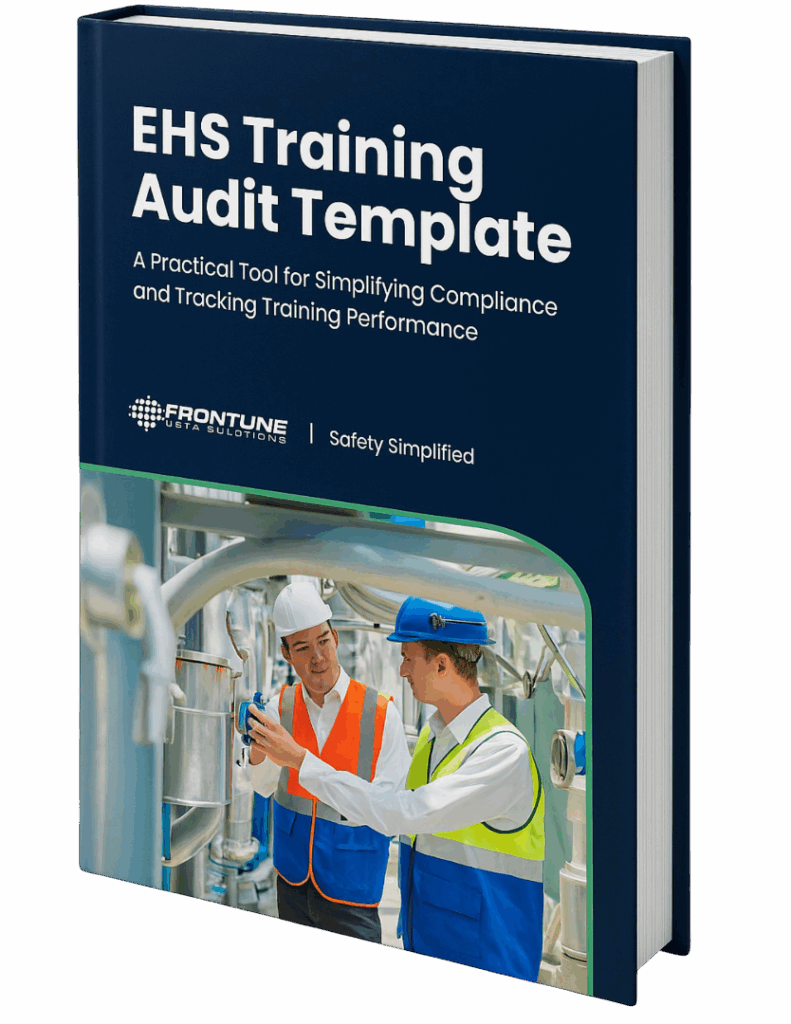 The EHS training audit template from Frontline Data Solutions