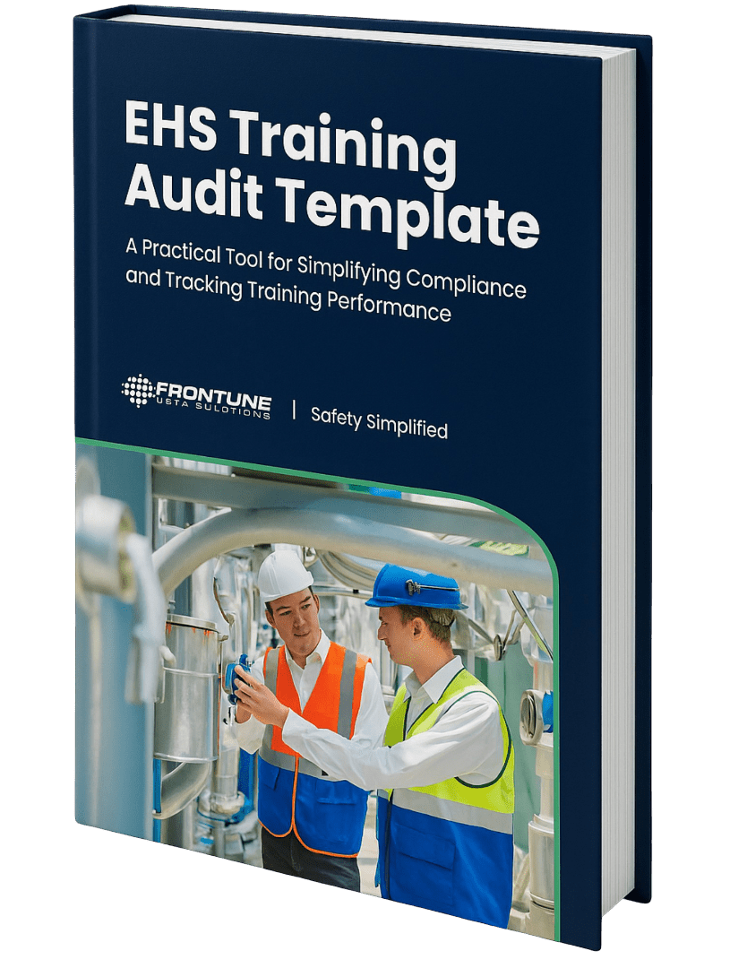 The EHS training audit template from Frontline Data Solutions