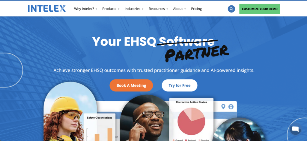The Intelex website homepage