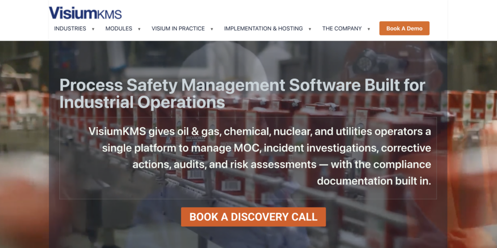 The VisiumKS website homepage